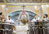 Патріарше служіння у день свята Хрещення Господнього в Богоявленському кафедральному соборі м. Москви