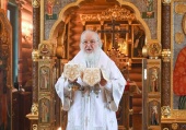 У день віддання свята Богоявлення Святіший Патріарх Кирил звершив Літургію в Олександро-Невському скиті
