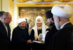 His Holiness Patriarch Kirill meets with a delegation of religious figures and scholars from Iran