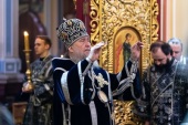 Глава Казахстанского митрополичьего округа совершил Литургию Преждеосвященных Даров и чин освящения колива в главном храме Алма-Аты