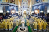 Την Κυριακή της Ορθοδοξίας ο Αγιώτατος Πατριάρχης Κύριλλος τέλεσε τη Θεία Λειτουργία στον ιερό ναό Σωτήρος Χριστού Μόσχας