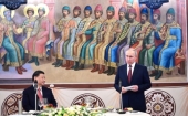 Митрополит Волоколамский Антоний посетил прием по случаю государственного визита в Россию Председателя КНР Си Цзиньпина