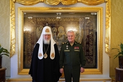 Состоялась встреча Святейшего Патриарха Кирилла с заместителем министра обороны РФ Н.А. Панковым