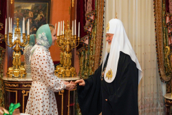 Встреча Святейшего Патриарха Кирилла с Уполномоченным при Президенте РФ по правам ребенка М.А. Львовой-Беловой
