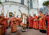 Во вторник Светлой седмицы Святейший Патриарх Кирилл совершил Литургию в Николо-Угрешском ставропигиальном монастыре