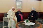 Metropolitan Hilarion of Budapest and Hungary held a meeting with Pope Francis of Rome