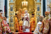 У Неділю жон-мироносиць Предстоятель Руської Церкви звершив Літургію у Храмі Христа Спасителя