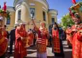 Патриаршее служение в день памяти блаженной Матроны Московской в Покровском ставропигиальном монастыре