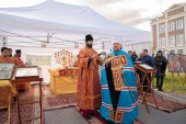 На территории Тверского суворовского военного училища впервые совершена Божественная литургия