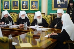 His Holiness Patriarch Kirill presides over Holy Synod meeting