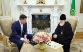 Святіший Патріарх Кирил зустрівся з губернатором Калінінградської області А.А. Аліхановим