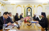 Patriarch Kirill meets with delegation of the World Council of Churches.
