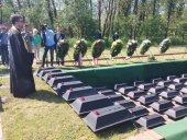Клирик Берлинско-Германской епархии принял участии в церемонии захоронения останков красноармейцев на воинском кладбище в Лебусе