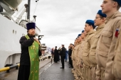 В Архангельске освятили гидрографическое судно «Сенеж»