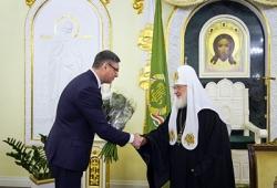 Святейший Патриарх Кирилл встретился с губернатором Владимирской области А.А. Авдеевым и митрополитом Владимирским и Суздальским Тихоном