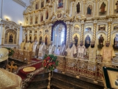Сонм архипастырей совершил Литургию в Феодоровском соборе Саранска