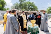 Глава Казахстанского митрополичьего округа совершил молебен на начало строительства храма бессребреников Космы и Дамиана в Алма-Ате