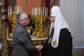 Встреча Святейшего Патриарха Кирилла с писателем Яном Таксюром