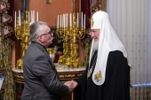 His Holiness Patriarch Kirill meets with writer Yan Taksyur
