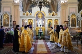 Предстоятель Русской Церкви совершил Литургию в день престольного праздника Иоанно-Предтеченского ставропигиального монастыря