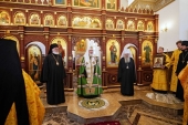 Святейший Патриарх Кирилл совершил освящение Андреевского храма одноименного скита Валаамского монастыря