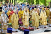 В Псково-Печерском монастыре прошли торжественные богослужения по случаю тезоименитства архимандрита Иоанна (Крестьянкина)