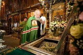 Святейший Патриарх Кирилл прибыл в Свято-Троицкую Сергиеву лавру