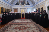 Награждение архиереев и духовенства в Патриарших покоях Троице-Сергиевой лавры