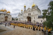 В праздник Крещения Руси Святейший Патриарх Кирилл совершил Литургию в Успенском соборе Московского Кремля