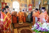 Патриарший экзарх всея Беларуси возглавил престольный праздник в Марии-Магдалинском храме города Минска