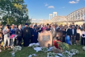 Открыт закладной камень на месте «чуда на Неве» в Санкт-Петербурге