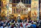 У день свята Успіння Пресвятої Богородиці Святіший Патріарх Кирил звершив Літургію в Успенському соборі Московського Кремля