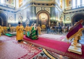 Святейший Патриарх Кирилл совершил Литургию в Храме Христа Спасителя, за которой состоялось прославление в лике святых священника Григория Златорунского