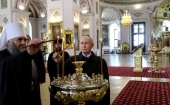 В.В. Путин посетил Воскресенский собор и музей Русского Патриаршества в Арзамасе