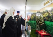 Святейший Патриарх Кирилл посетил музей военного духовенства в Богоявленском кафедральном соборе Костромы