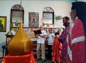 В праздник Воздвижения Креста Господня состоялось освящение креста на купол храма в филиппинском Синилоане