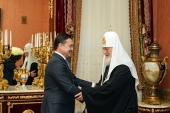 Святіший Патріарх Кирил зустрівся з губернатором Московської області А.Ю. Воробйовим