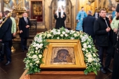 В праздник Казанской иконы Божией Матери Предстоятель Русской Церкви явил обретенный чудотворный образ