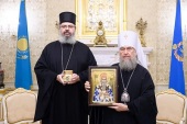 Состоялась встреча митрополита Астанайского Александра с иерархом Сербской Православной Церкви епископом Валевским Исихием