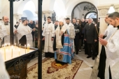 В Международный день памяти жертв геноцида Патриарший экзарх всея Беларуси совершил панихиду в храме Воздвижения Креста Господня города Минска