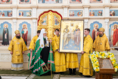 Великое освящение храма Живоначальной Троицы при бывшем приюте Бахрушиных г. Москвы