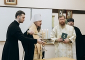 У Мінській семінарії освячено меморіальну аудиторію, присвячену першому Патріаршому екзархові всієї Білорусі митрополиту Філарету (Вахромєєву)