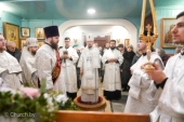 В праздник Обрезания Господня Патриарший экзарх всея Беларуси совершил Литургию в кафедральном соборе города Слуцка