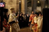 В праздник Обрезания Господня начальник Русской духовной миссии сослужил Иерусалимскому Патриарху