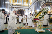 Патриаршее служение в канун праздника Крещения Господня в Храме Христа Спасителя в Москве