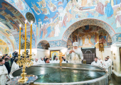 Патриаршее служение в Крещенский сочельник в Храме Христа Спасителя в Москве