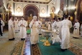 У день свята Хрещення Господнього Святіший Патріарх Кирил звершив Літургію в Храмі Христа Спасителя м. Москви