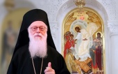 Вітання Святішого Патріарха Кирила Архієпископу Тиранському та всій Албанії Анастасію з днем тезоіменитства