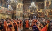 В день памяти мученицы Татианы председатель Синодального отдела по монастырям и монашеству совершил Литургию в Успенском соборе Московского Кремля