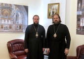 В Финансово-хозяйственном управлении прошло совещание епископа Наро-Фоминского Никандра и епископа Гатчинского Митрофана